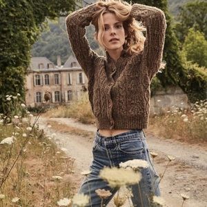 DÔEN VERONA CARDIGAN SWEATER - XS Hickory Knit